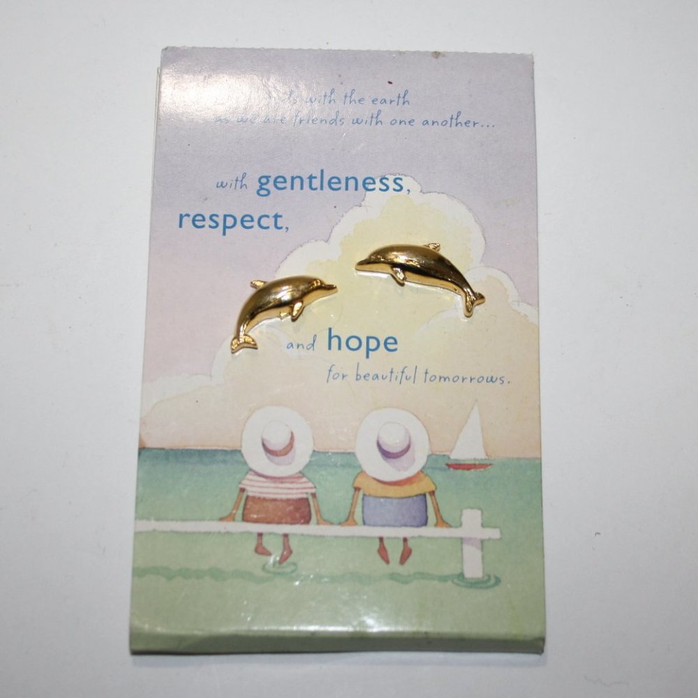 Beautiful set of two in package hallmark dolphin pins